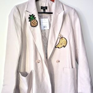 WOMEN'S BLAZER JACKET TOPSHOP DOUBLE BREASTED